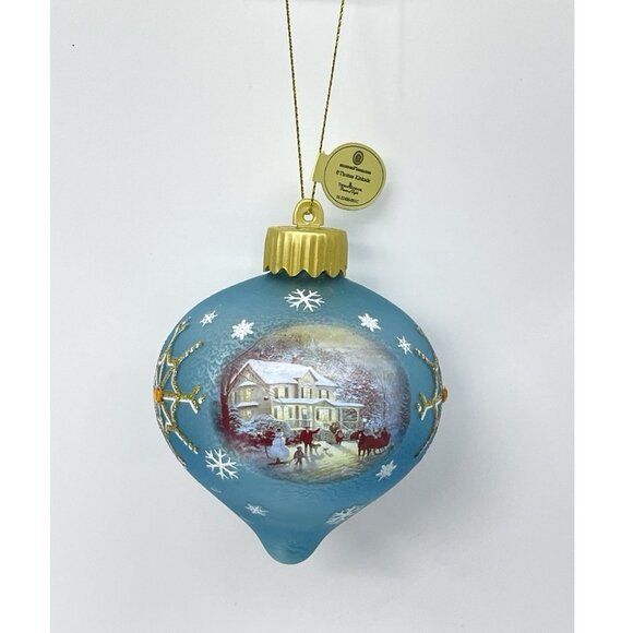 Thomas Kinkade Bradford Exchange Light Up The Season Christmas Ornaments Tested - Picture 11 of 16
